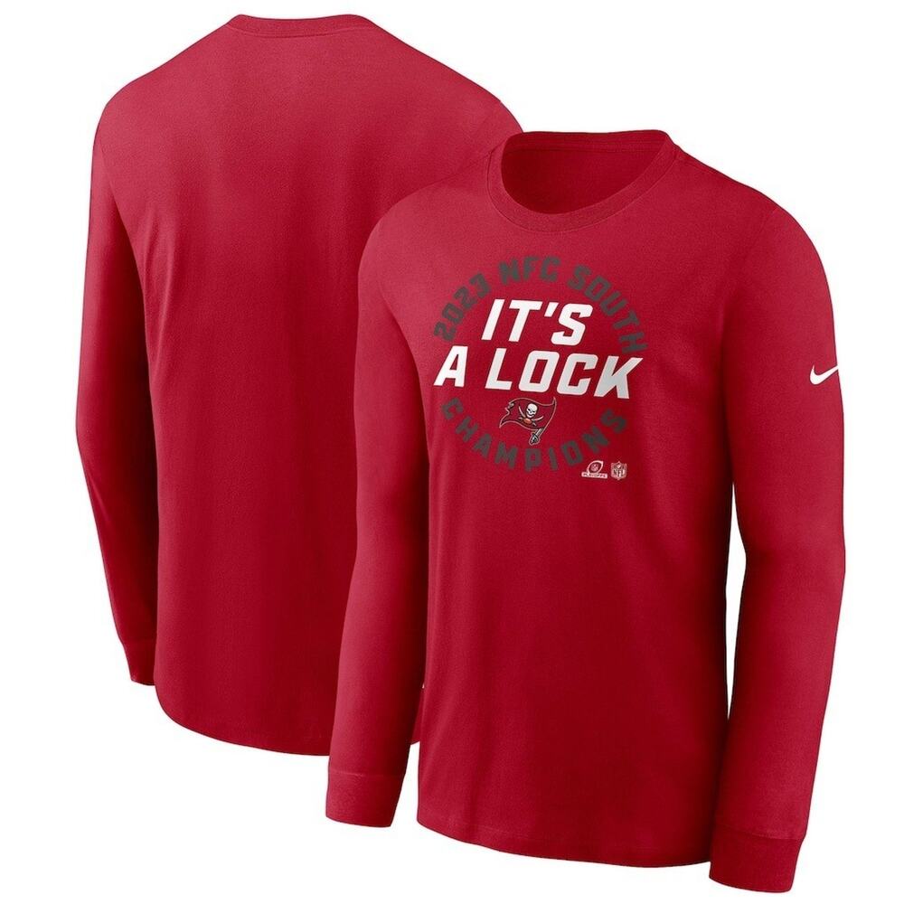 Tampa Bay Buccaneers Nike 2023 NFC South Champions Long Sleeve Tee Mens L NWT